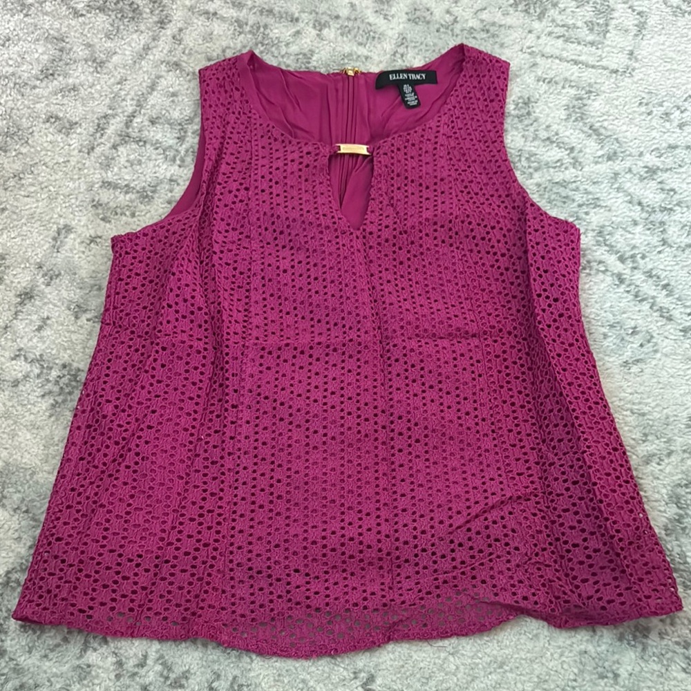 Ellen Tracy Women's Pink Sleeveless Top
